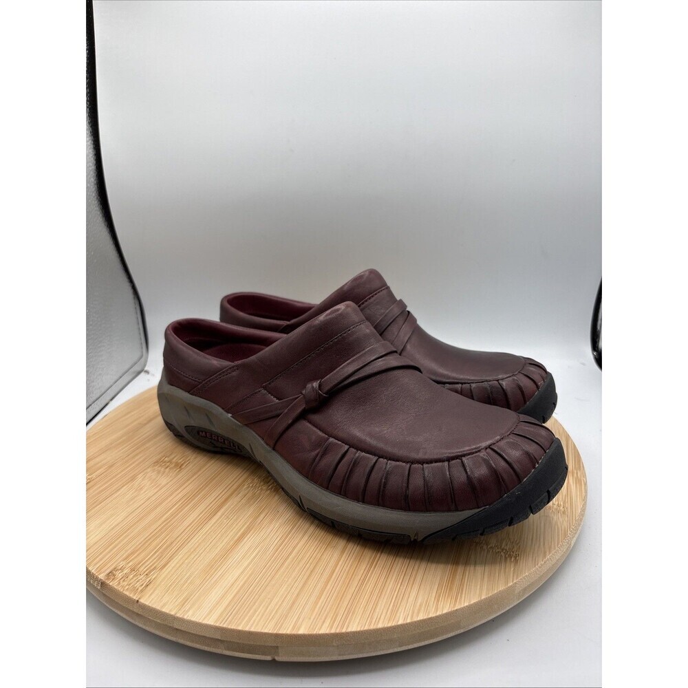 Merrell Encore Pleat Wine Slip-On Loafers Minimalist Comfort Casual Women's 9.5